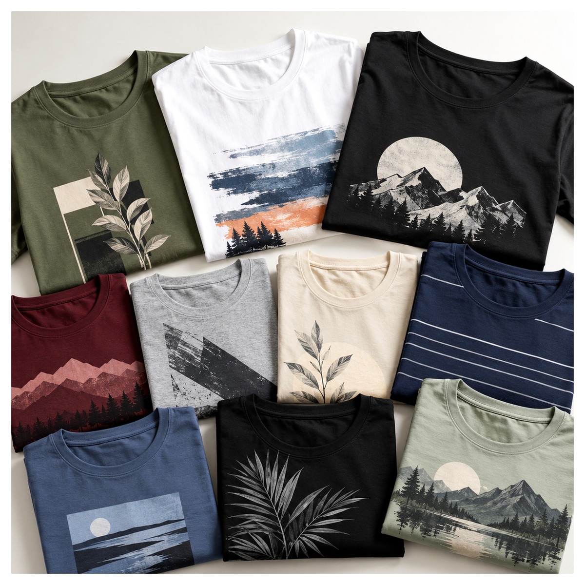 Men’s Modern Round Neck T-Shirts